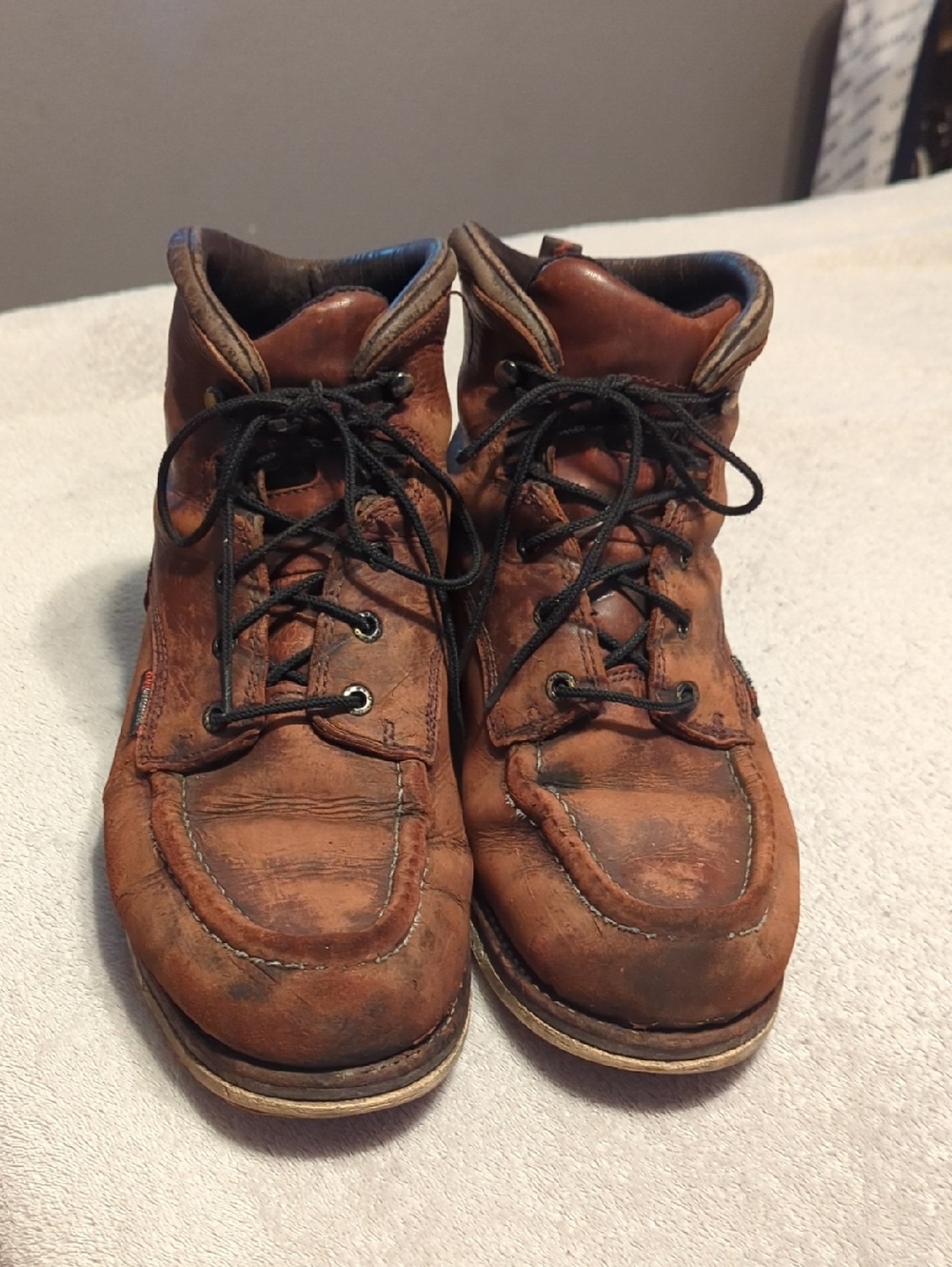 Men's Brown Leather Lace-Up Work Boots — Rugged Everyday Style